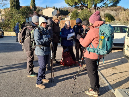 on écoute Christiane qui nous décrit la rando....